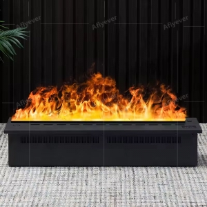 Atomized fireplace embedded simulation f